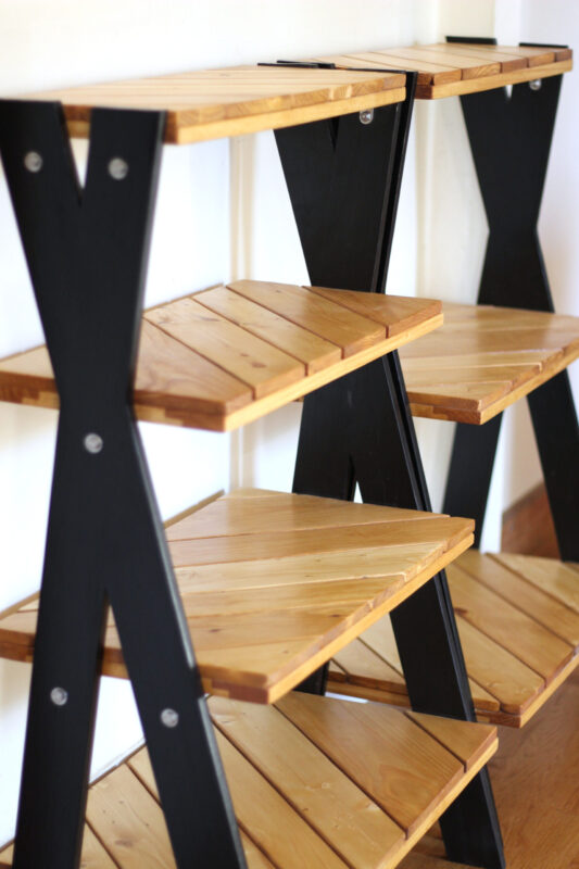 pantry set made from construction scraps