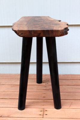 side table made from construction scraps